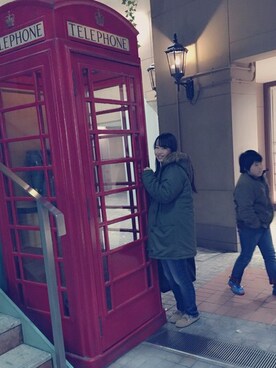 「RCWB（アールシーダブリュービー）のアイテム（その他アウター）」を使った、RE☞NAさん（レディース・158cm）の冬コーディネート