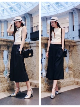 「REENA（-）のアイテム」を使った、Molly廖毛利さん（レディース・170cm）の春コーディネート