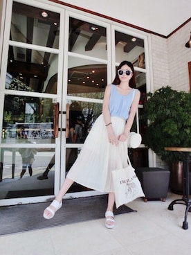 「ORENDA（オレンダ）のアイテム」を使った、Molly廖毛利さん（レディース・170cm）の夏コーディネート