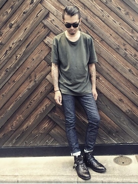 「BLACK FLEECE by Brooks Brothers（ブラックフリースバイブルックスブラザーズ）のアイテム（シューズ）」を使った、junntakahashiさん（メンズ・180cm）の夏コーディネート