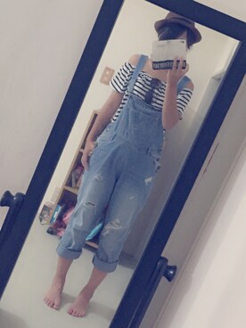 「ハットコーデ」｜こ こ ろさん（レディース・170cm）の夏コーディネート