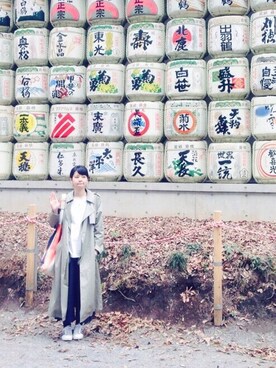 「KBF+」｜「アイテム（トレンチコート）」を使った、なさん（レディース・160cm）の春コーディネート