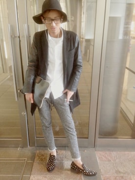 「JIMMY CHOO（ジミーチュウ）のアイテム（その他シューズ）」を使った、jonosuke.mさん（メンズ・176cm）の春コーディネート