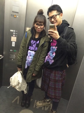 「SASQUATCHfabrix.（サスクワァッチファブリックス）のアイテム」を使った、しゅん☆りーさん（メンズ・180cm）の冬コーディネート