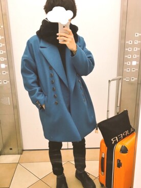 「SHAREEF（シャリーフ）のアイテム（レッグウェア）」を使った、IIITKNさん（メンズ・169cm）の冬コーディネート