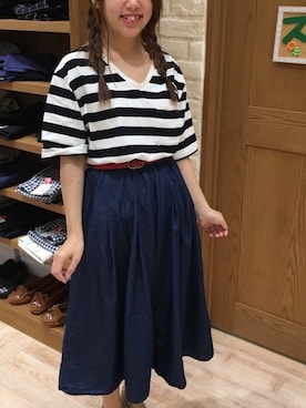 「 ガウチョ」｜おはぎさん（レディース・149cm）の夏コーディネート