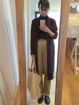 「アイテム（ピアス（両耳用））」を使った、ken🍎macoさん（レディース・154cm・30代）の秋コーディネート