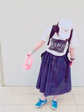 「アイテム（バングル/リストバンド）」を使った、 Maeさん（レディース・162cm・10代）の夏コーディネート