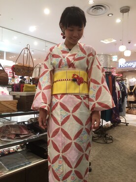 「ふりふ」｜「アイテム（浴衣）」を使った、 Maeさん（レディース・162cm）の夏コーディネート