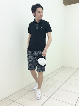 「The DUFFER of ST.GEORGE（ザダファーオブセントジョージ）のアイテム（キャップ）」を使った、Masaaki Moriさん（メンズ・173cm）の夏コーディネート