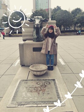 「アイテム（その他トップス、ブラウン系）」を使った、有希さん（レディース・153cm）の冬コーディネート