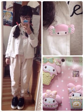 「アイテム（その他トップス、シルバー系）」を使った、有希さん（レディース・153cm）の春コーディネート