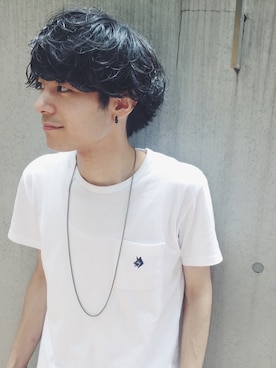 「MR.GENTLEMAN（ミスタージェントルマン）のアイテム（アクセサリー）」を使った、Ryoha  Matsudaさん（メンズ・163cm）の夏コーディネート