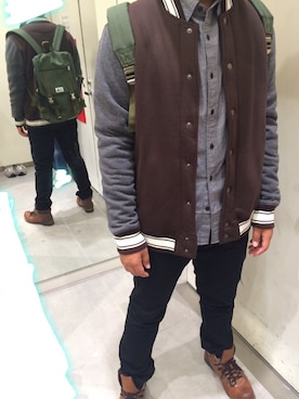 「メンズブーツ」｜mamさん（レディース・152cm）の冬コーディネート