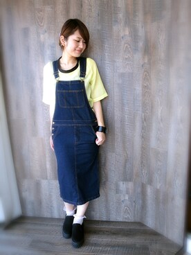 「Factor=（ファクターイコール）のアイテム（オールインワン・サロペット）」を使った、kotomiさん（レディース・168cm）の春コーディネート
