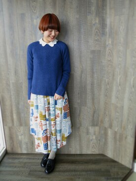 「オタクコーデ×映画『海月姫』」｜「アイテム（スカート）」を使った、kotomiさん（レディース・168cm）の冬コーディネート