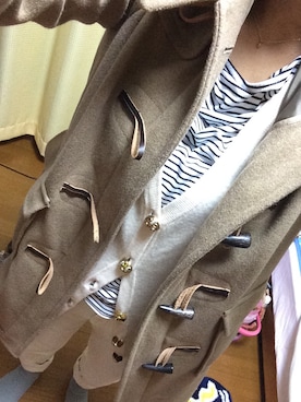 「Another Edition（アナザーエディション）のアイテム（ダッフルコート）」を使った、さやさん（レディース・161cm）の秋コーディネート