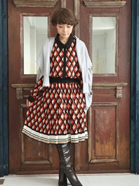 レトロモダンワンピース を使った人気ファッションコーディネート Wear