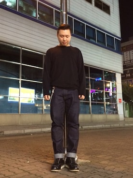 「アイテム（財布）」を使った、김재현さん（メンズ・174cm）の秋コーディネート