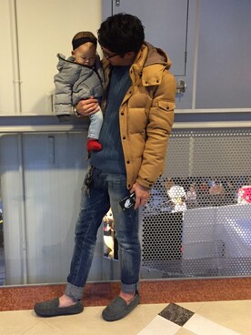 「abcd（ナシ）のアイテム（ダウンジャケット/コート）」を使った、Yuto Kudoさん（メンズ・173cm）の秋コーディネート