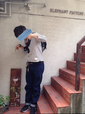 「DANTON（ダントン）のアイテム（デニムパンツ）」を使った、うまさん（メンズ・170cm）の春コーディネート