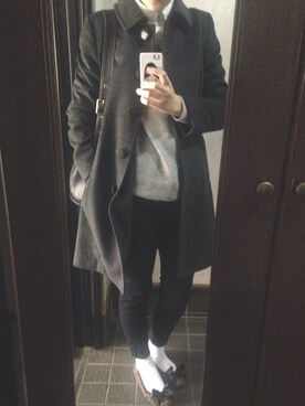 「styling/（スタイリング）のアイテム（パンツ、ブラック系）」を使った、あやこさん（レディース・167cm）の春コーディネート