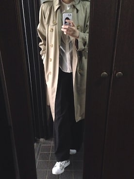 「PANTS...（パンツ）の◆Ray BEAMS / サイドフリンジパンツ（その他パンツ、ブラック系）」を使った、あやこさん（レディース・167cm）の春コーディネート