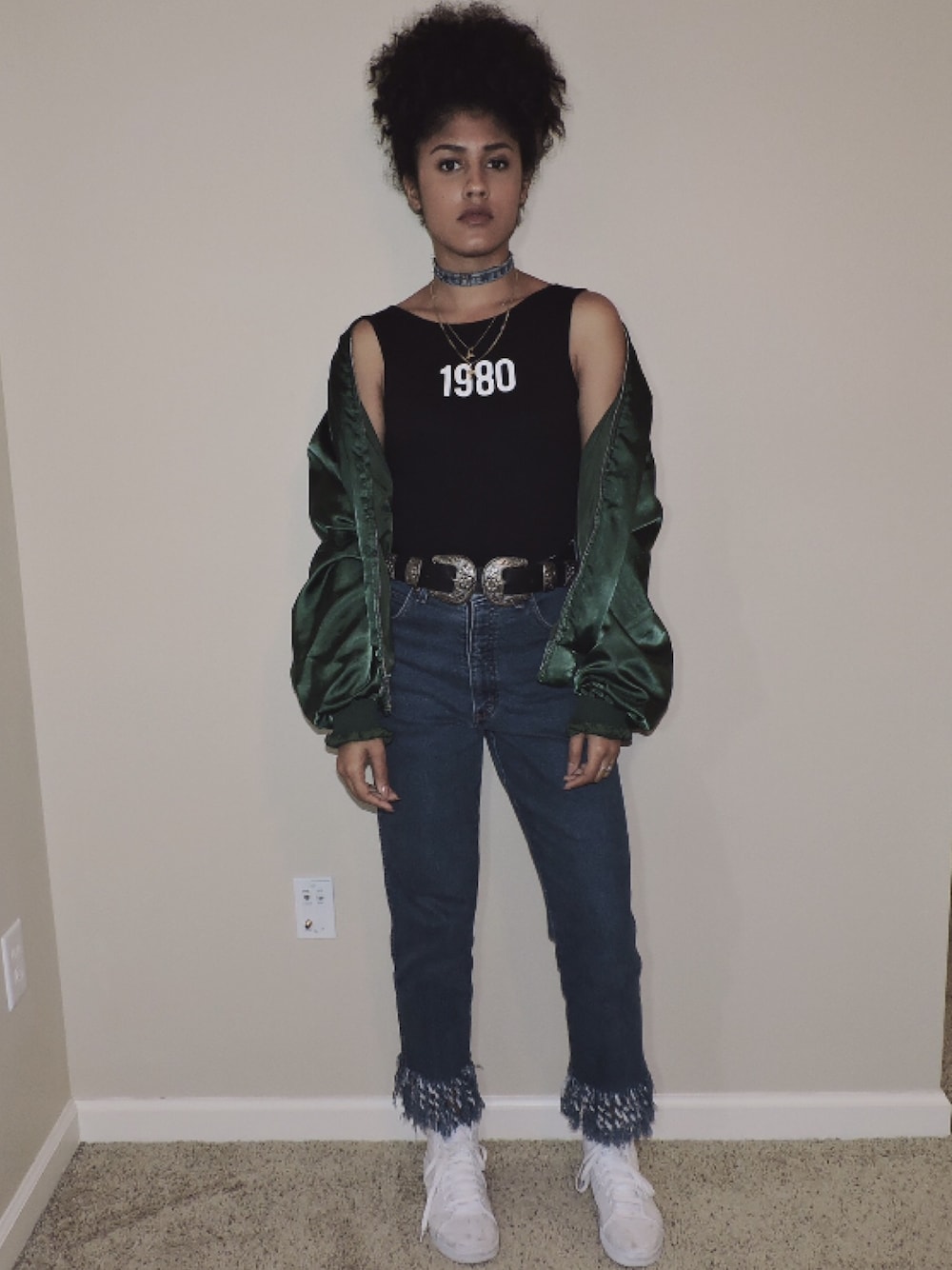 「streetstyle、ootd、casual、sneakers、MIDWEST、blogger、fashion」｜「ZARAのアイテム（アンサンブル、ブラック系）」を使った、Debbie Ruizさん（レディース・175cm）の秋コーディネートの1枚目の写真