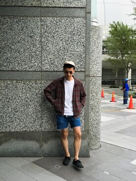 「YAECA（ヤエカ）のアイテム（ブルゾン）」を使った、B-calさん（メンズ・172cm）の秋コーディネート