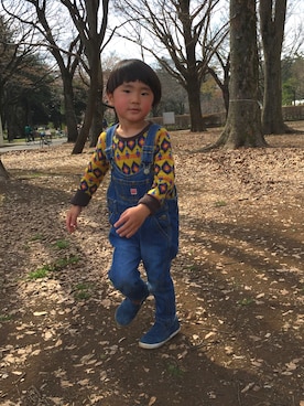 「abcd（ナシ）のアイテム（オールインワン・サロペット）」を使った、yumさん（レディース・167cm）の春コーディネート