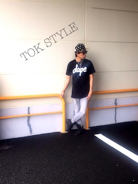 「LOVELESS（ラブレス）のアイテム（キャップ）」を使った、☆TOK★さん（メンズ・177cm）の夏コーディネート