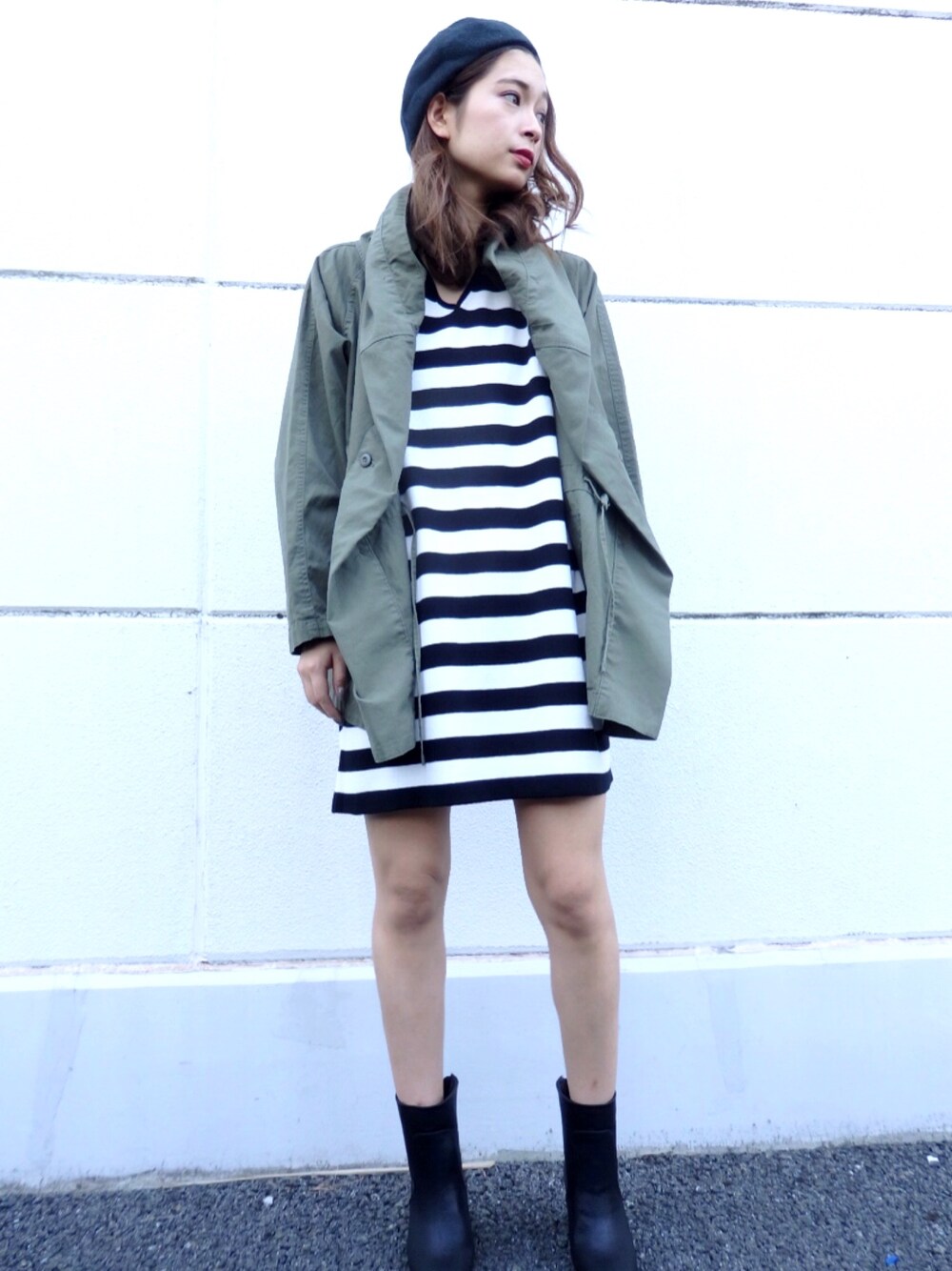 「AZUL by moussy、プチプラ、ootd」｜「AZUL by moussyのアイテム（チュニック、ブラック系）」を使った、Natsumi  Moritaさん（レディース・168cm）の秋コーディネートの1枚目の写真