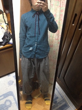 「SHAREEF（シャリーフ）のアイテム（レッグウェア）」を使った、ゆうさん（メンズ・163cm）の冬コーディネート