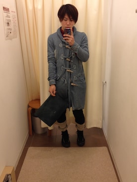 「SHAREEF（シャリーフ）のアイテム（バッグ）」を使った、ゆうさん（メンズ・163cm）の冬コーディネート