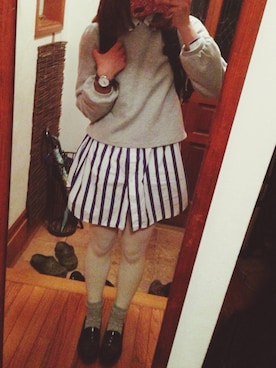 「SAIL RACING（セイルレーシング）のEXPLORER BACKPACK（バックパック/リュック、ブラック系）」を使った、こいちゃんさん（レディース・155cm）の春コーディネート