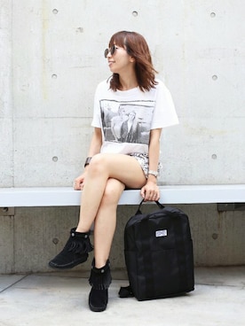 「アイテム（ピアス（片耳用））」を使った、Nagasawa Kazukoさん（レディース・152cm）の夏コーディネート