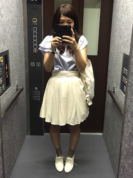 「STRAWBERRY-FIELDS（ストロベリーフィールズ）のアイテム（シャツ/ブラウス）」を使った、s_akiさん（レディース・158cm）の春コーディネート