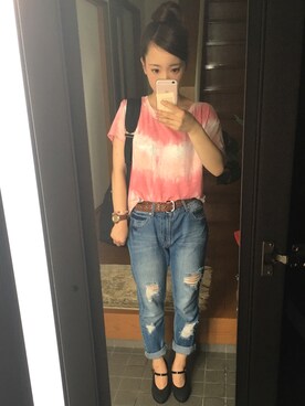 「3rd by VANQUISH（サードバイヴァンキッシュ）のアイテム（パンツ）」を使った、mayanさん（レディース・150cm）の夏コーディネート