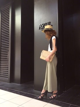 「アイテム（キャップ）」を使った、SUZUKAさん（レディース・164cm・10代）の夏コーディネート