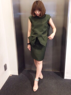 「アーミー」｜「アイテム（パンプス）」を使った、Takamiさん（レディース・155cm）の夏コーディネート