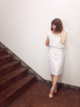 「アーミー」｜「アイテム（パンプス）」を使った、Takamiさん（レディース・155cm）の夏コーディネート
