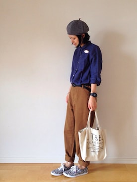 「Kukka Lucca（クッカ　ルッカ）のアイテム」を使った、ゆかさん（レディース・155cm）の秋コーディネート