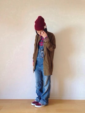 「PUAL CE CIN（ピュアルセシン）のアイテム（その他アウター）」を使った、ゆかさん（レディース・155cm）の秋コーディネート