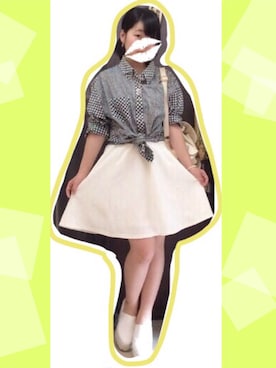 「Vlas Blomme（ヴラスブラム）のアイテム」を使った、ぽよ川ぷに子さん（レディース・151cm）の夏コーディネート