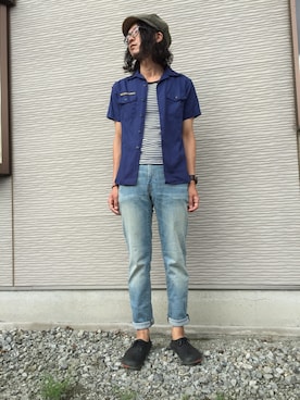 「アイテム（キャスケット）」を使った、KTさん（メンズ・181cm・20代）の夏コーディネート