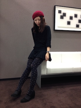 「Tabio（タビオ）のアイテム」を使った、tomonさん（レディース・156cm）の冬コーディネート