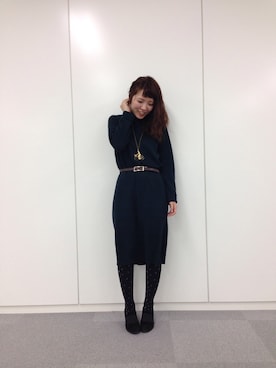 「アイテム（タイツ/ストッキング）」を使った、tomonさん（レディース・156cm）の冬コーディネート