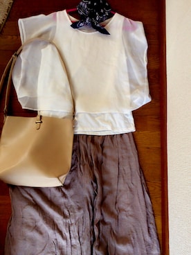 「topic luxe（トピックラックス）のアイテム」を使った、ざきお。さん（レディース・155cm）の夏コーディネート