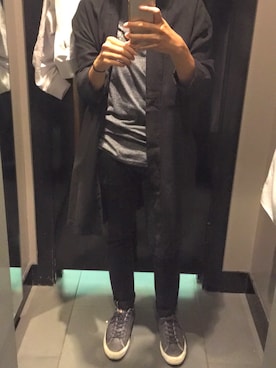 「TOPMAN（トップマン）のアイテム（カーディガン/ボレロ）」を使った、paoloさん（メンズ・173cm）の夏コーディネート
