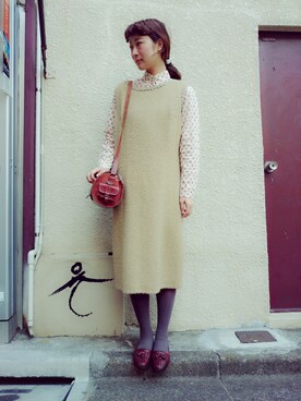 「アイテム（その他シューズ）」を使った、JuRianさん（レディース・165cm・10代）の冬コーディネート